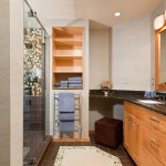 Norwegian Log Unit 202 - Master Bathroom with double sinks, heated floors & towel bars