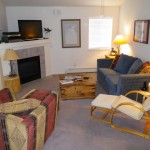 Quail Run 104 - Living Room with gas log fireplace & 37" LCD TV