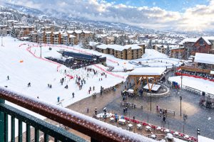Sheraton Gondola Residence, Unit 707. View overlooking Gondola Square, Steamboat Springs, Colorado